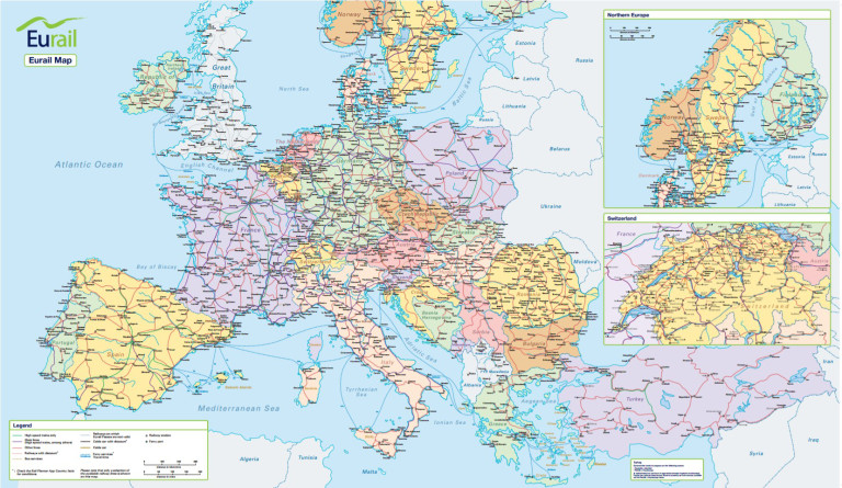 Eurail Map 2021 - Travel Europe by Eurail 2021